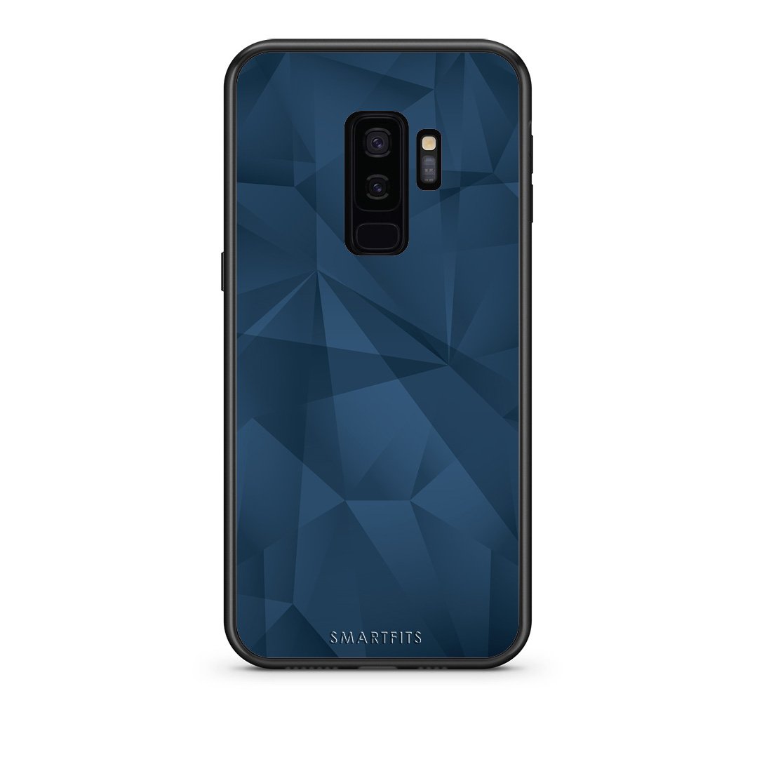 39 - samsung galaxy s9 plus Blue Abstract Geometric case, cover, bumper