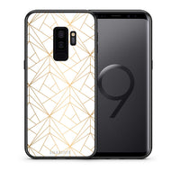 Thumbnail for Θήκη Samsung S9 Plus Luxury White Geometric από τη Smartfits με σχέδιο στο πίσω μέρος και μαύρο περίβλημα | Samsung S9 Plus Luxury White Geometric case with colorful back and black bezels