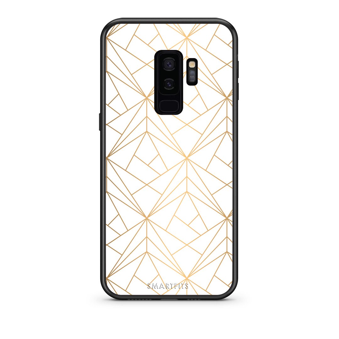 111 - samsung galaxy s9 plus Luxury White Geometric case, cover, bumper