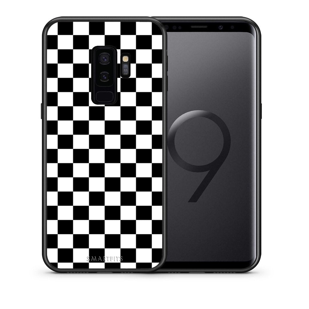 Θήκη Samsung S9 Plus Squares Geometric από τη Smartfits με σχέδιο στο πίσω μέρος και μαύρο περίβλημα | Samsung S9 Plus Squares Geometric case with colorful back and black bezels