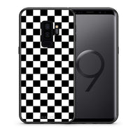 Thumbnail for Θήκη Samsung S9 Plus Squares Geometric από τη Smartfits με σχέδιο στο πίσω μέρος και μαύρο περίβλημα | Samsung S9 Plus Squares Geometric case with colorful back and black bezels
