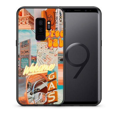 Θήκη Αγίου Βαλεντίνου Samsung S9 Plus Groovy Babe από τη Smartfits με σχέδιο στο πίσω μέρος και μαύρο περίβλημα | Samsung S9 Plus Groovy Babe case with colorful back and black bezels