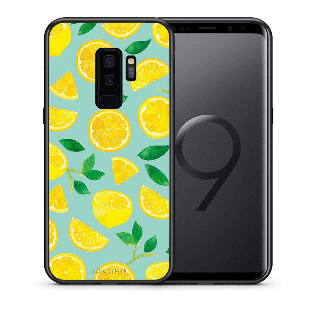 Θήκη Samsung S9 Plus Lemons από τη Smartfits με σχέδιο στο πίσω μέρος και μαύρο περίβλημα | Samsung S9 Plus Lemons case with colorful back and black bezels