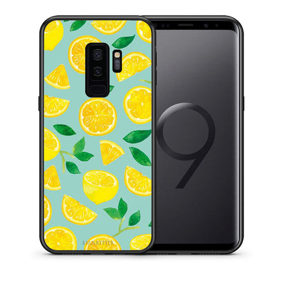Θήκη Samsung S9 Plus Lemons από τη Smartfits με σχέδιο στο πίσω μέρος και μαύρο περίβλημα | Samsung S9 Plus Lemons case with colorful back and black bezels