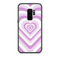 Thumbnail for samsung s9 plus Lilac Hearts θήκη από τη Smartfits με σχέδιο στο πίσω μέρος και μαύρο περίβλημα | Smartphone case with colorful back and black bezels by Smartfits