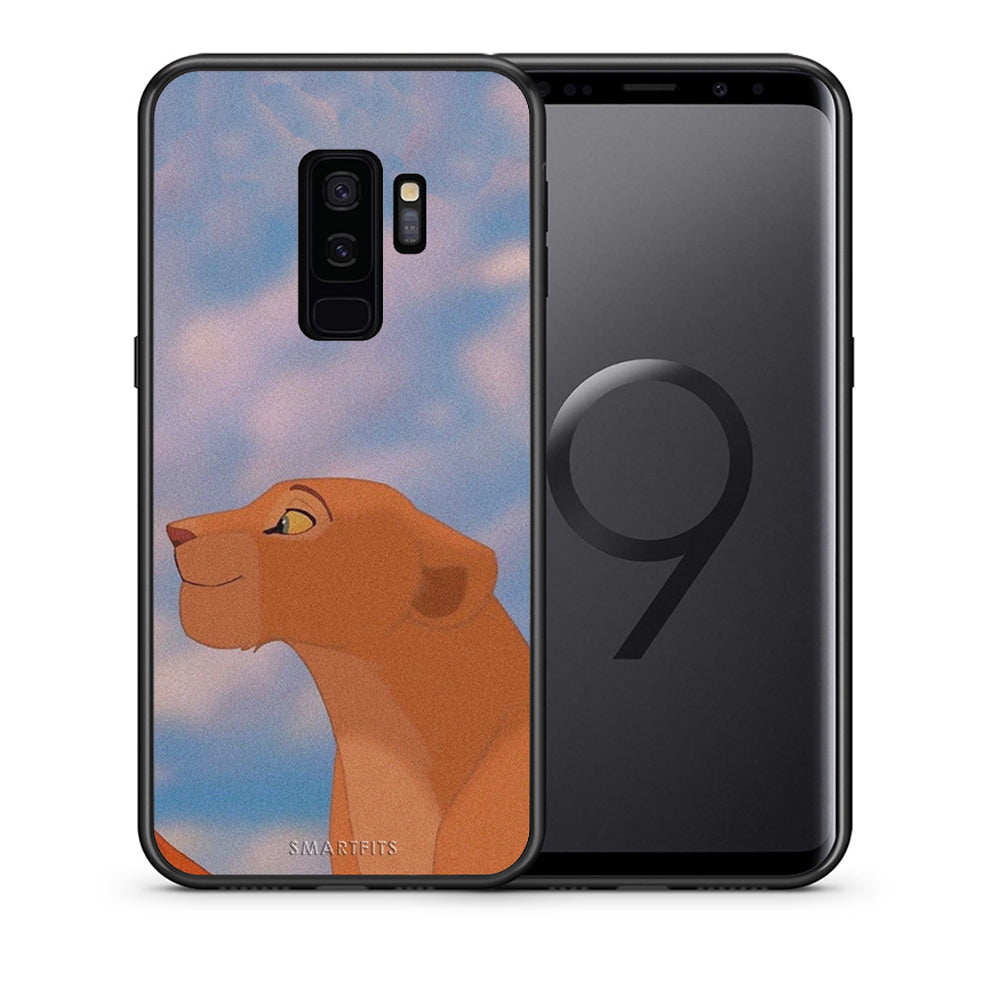 Θήκη Αγίου Βαλεντίνου Samsung S9 Plus Lion Love 2 από τη Smartfits με σχέδιο στο πίσω μέρος και μαύρο περίβλημα | Samsung S9 Plus Lion Love 2 case with colorful back and black bezels