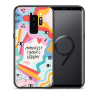 Thumbnail for Θήκη Samsung S9 Plus Manifest Your Vision από τη Smartfits με σχέδιο στο πίσω μέρος και μαύρο περίβλημα | Samsung S9 Plus Manifest Your Vision case with colorful back and black bezels