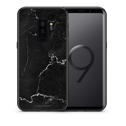 Θήκη Samsung S9 Plus Marble Black από τη Smartfits με σχέδιο στο πίσω μέρος και μαύρο περίβλημα | Samsung S9 Plus Marble Black case with colorful back and black bezels