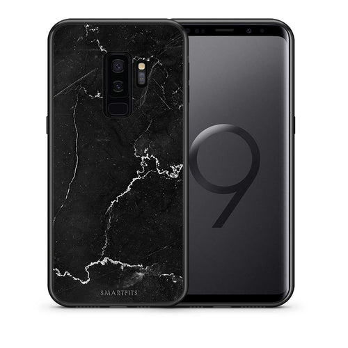 Θήκη Samsung S9 Plus Marble Black από τη Smartfits με σχέδιο στο πίσω μέρος και μαύρο περίβλημα | Samsung S9 Plus Marble Black case with colorful back and black bezels