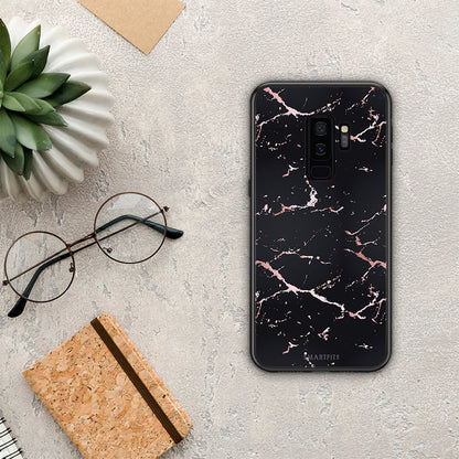Marble Black Rosegold - Samsung Galaxy S9+ θήκη