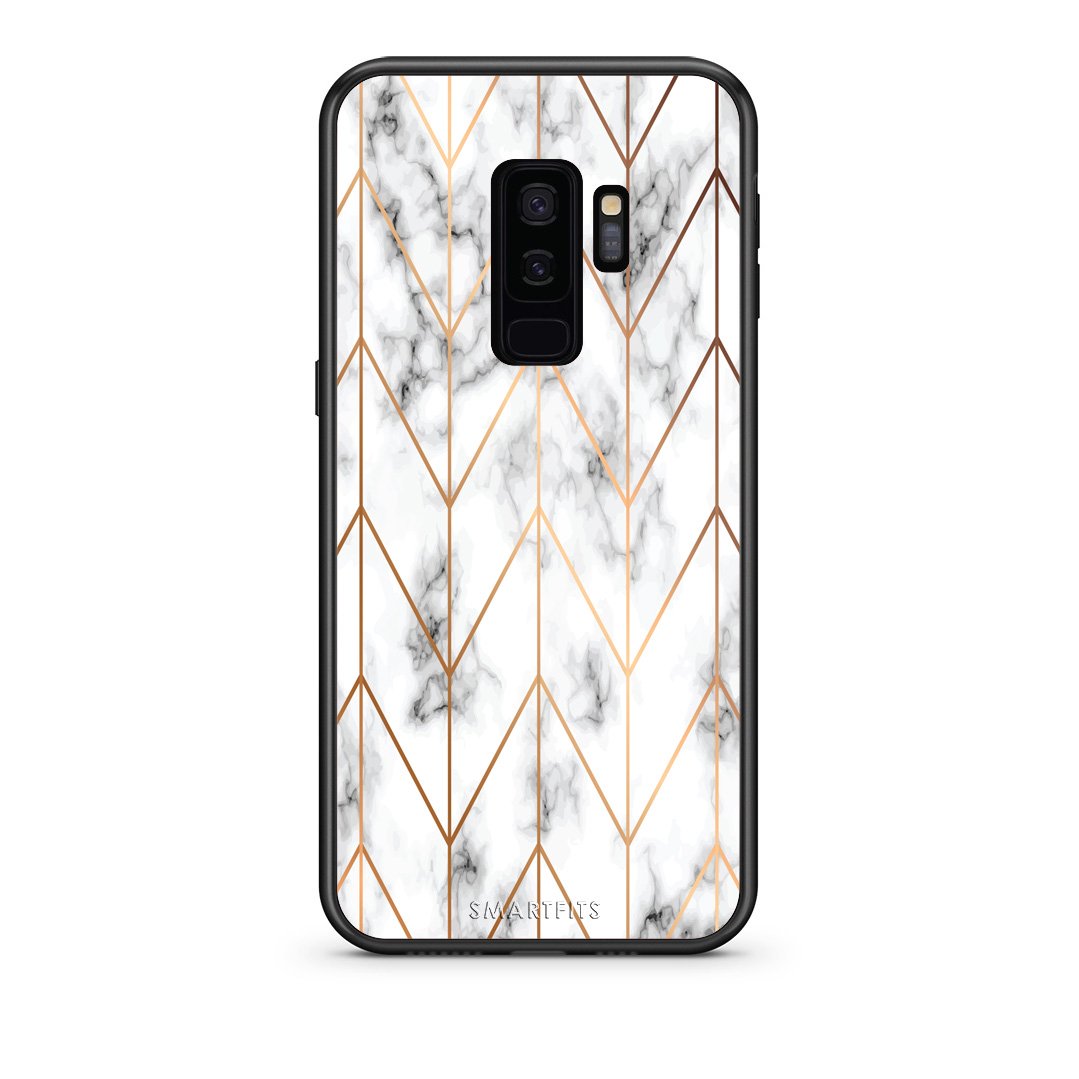 44 - samsung galaxy s9 plus Gold Geometric Marble case, cover, bumper
