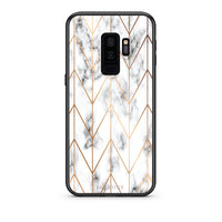 Thumbnail for 44 - samsung galaxy s9 plus Gold Geometric Marble case, cover, bumper