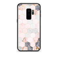 Thumbnail for 4 - samsung s9 plus Hexagon Pink Marble case, cover, bumper