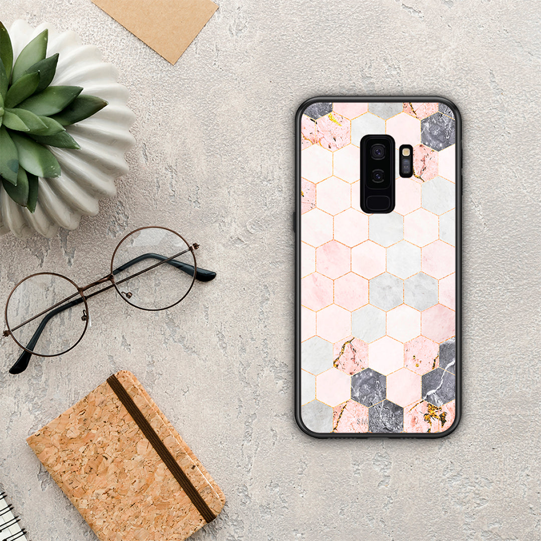 Marble Hexagon Pink - Samsung Galaxy S9+ θήκη