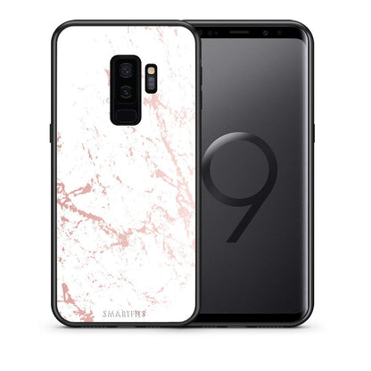 Θήκη Samsung S9 Plus Pink Splash Marble από τη Smartfits με σχέδιο στο πίσω μέρος και μαύρο περίβλημα | Samsung S9 Plus Pink Splash Marble case with colorful back and black bezels