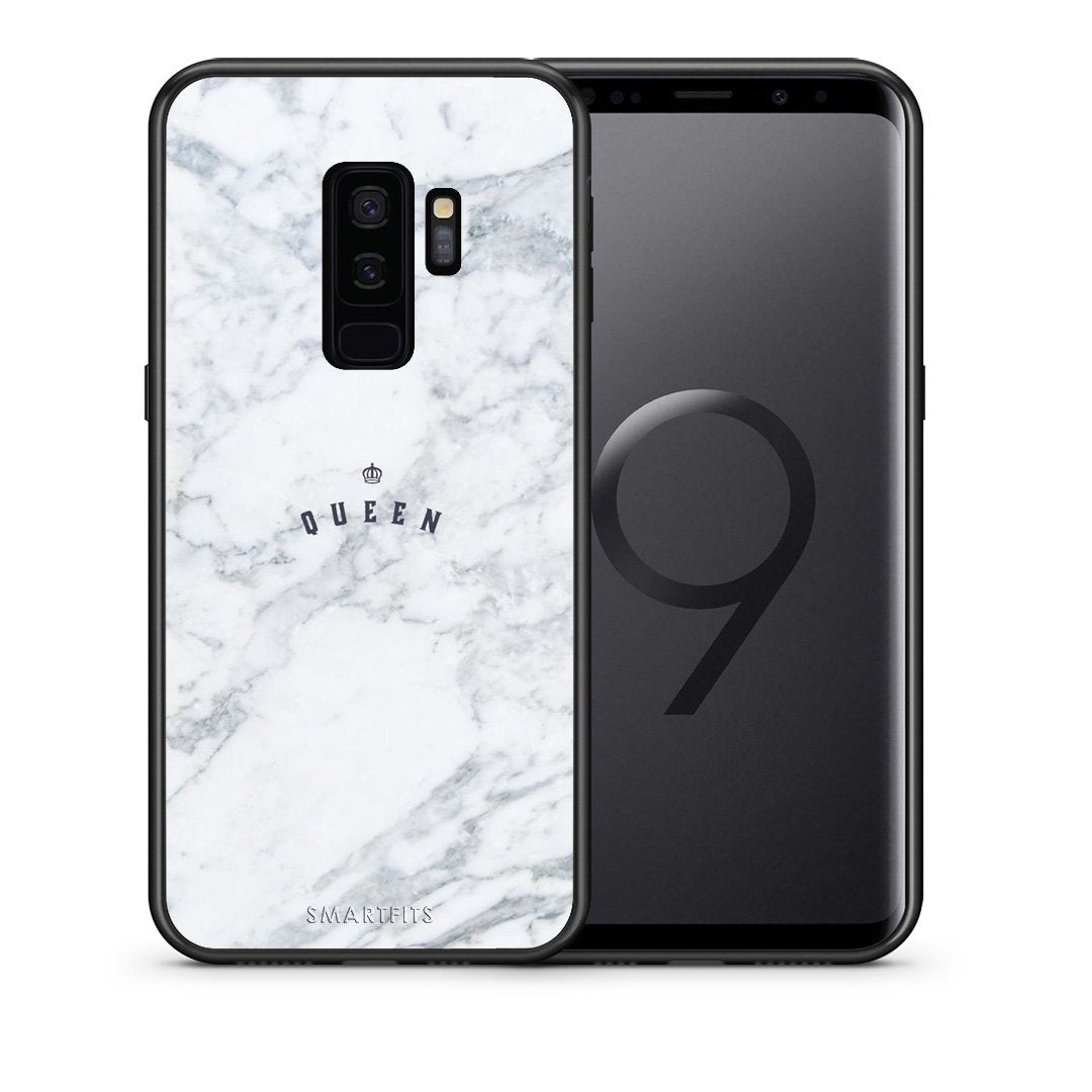 Θήκη Samsung S9 Plus Queen Marble από τη Smartfits με σχέδιο στο πίσω μέρος και μαύρο περίβλημα | Samsung S9 Plus Queen Marble case with colorful back and black bezels