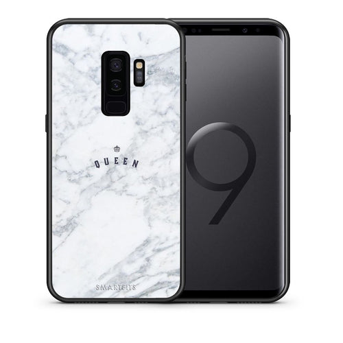 Θήκη Samsung S9 Plus Queen Marble από τη Smartfits με σχέδιο στο πίσω μέρος και μαύρο περίβλημα | Samsung S9 Plus Queen Marble case with colorful back and black bezels