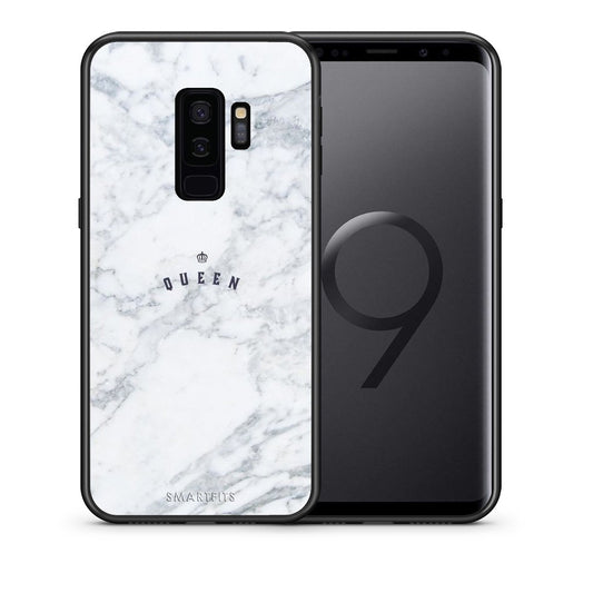 Θήκη Samsung S9 Plus Queen Marble από τη Smartfits με σχέδιο στο πίσω μέρος και μαύρο περίβλημα | Samsung S9 Plus Queen Marble case with colorful back and black bezels