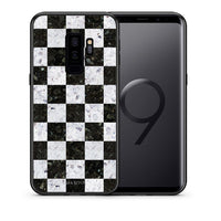 Thumbnail for Θήκη Samsung S9 Plus Square Geometric Marble από τη Smartfits με σχέδιο στο πίσω μέρος και μαύρο περίβλημα | Samsung S9 Plus Square Geometric Marble case with colorful back and black bezels