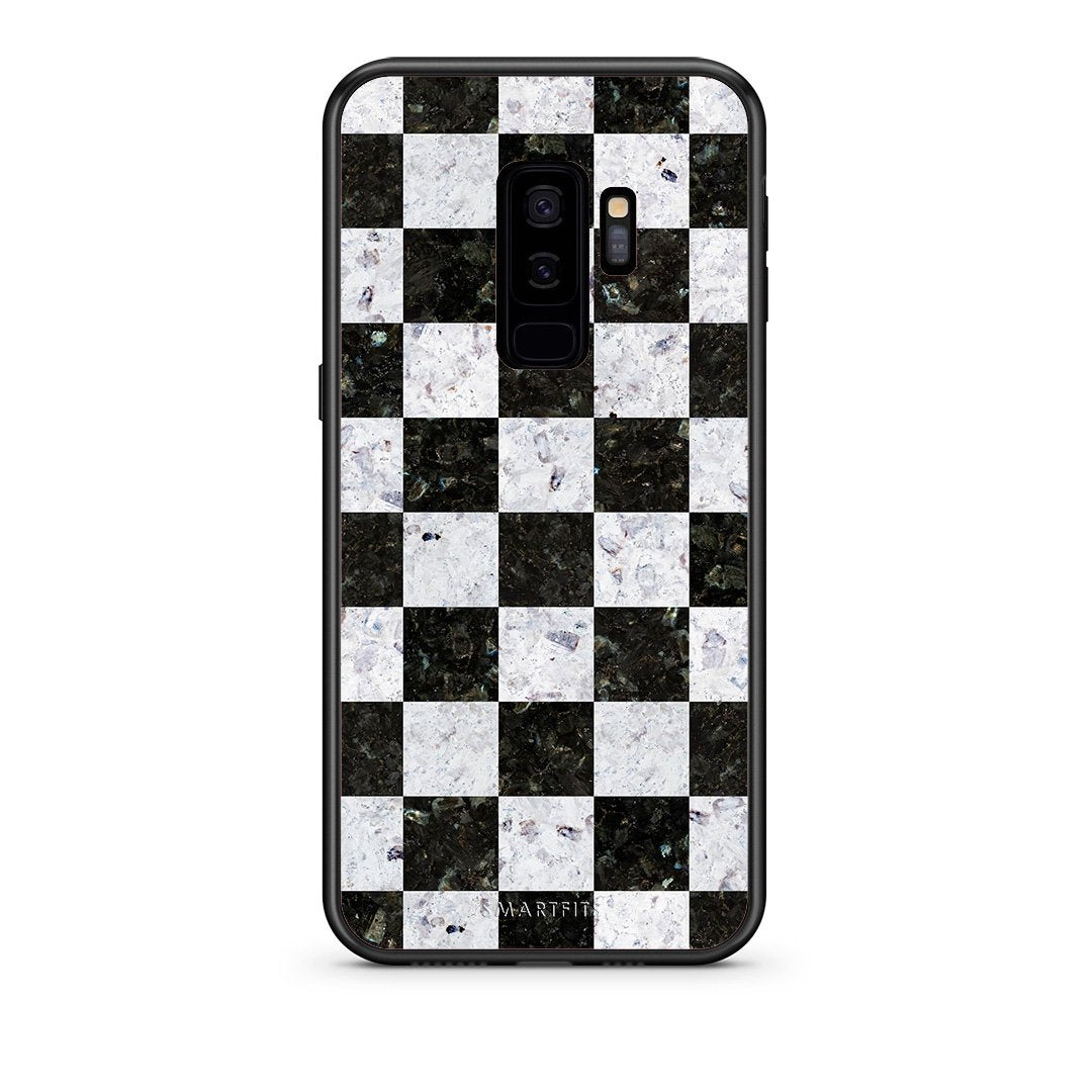 4 - samsung s9 plus Square Geometric Marble case, cover, bumper