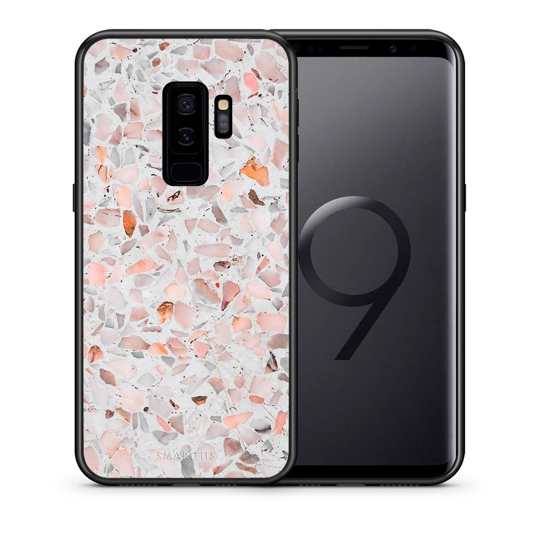 Θήκη Samsung S9 Plus Marble Terrazzo από τη Smartfits με σχέδιο στο πίσω μέρος και μαύρο περίβλημα | Samsung S9 Plus Marble Terrazzo case with colorful back and black bezels