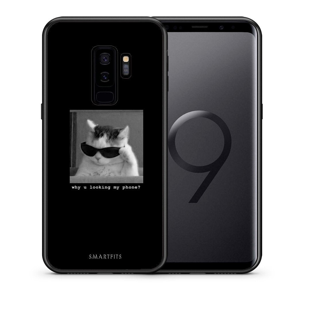 Θήκη Samsung S9 Plus Meme Cat από τη Smartfits με σχέδιο στο πίσω μέρος και μαύρο περίβλημα | Samsung S9 Plus Meme Cat case with colorful back and black bezels