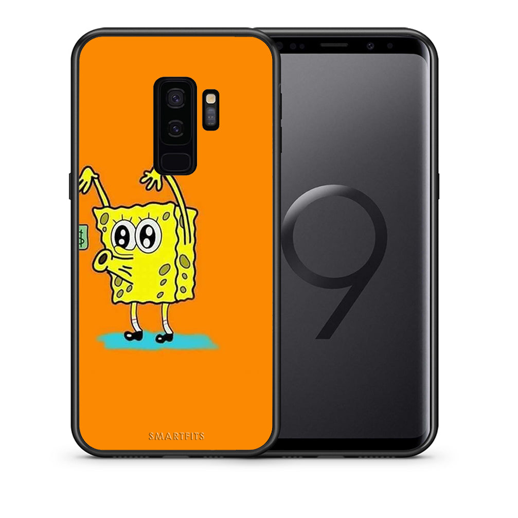 Θήκη Αγίου Βαλεντίνου Samsung S9 Plus No Money 2 από τη Smartfits με σχέδιο στο πίσω μέρος και μαύρο περίβλημα | Samsung S9 Plus No Money 2 case with colorful back and black bezels