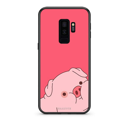 samsung s9 plus Pig Love 1 Θήκη Αγίου Βαλεντίνου από τη Smartfits με σχέδιο στο πίσω μέρος και μαύρο περίβλημα | Smartphone case with colorful back and black bezels by Smartfits