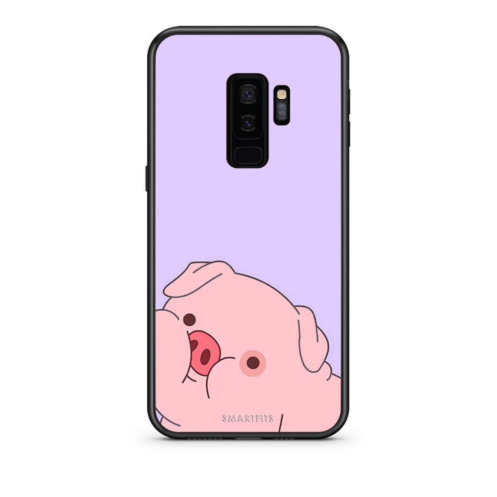 samsung s9 plus Pig Love 2 Θήκη Αγίου Βαλεντίνου από τη Smartfits με σχέδιο στο πίσω μέρος και μαύρο περίβλημα | Smartphone case with colorful back and black bezels by Smartfits