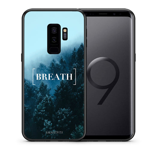 Θήκη Samsung S9 Plus Breath Quote από τη Smartfits με σχέδιο στο πίσω μέρος και μαύρο περίβλημα | Samsung S9 Plus Breath Quote case with colorful back and black bezels