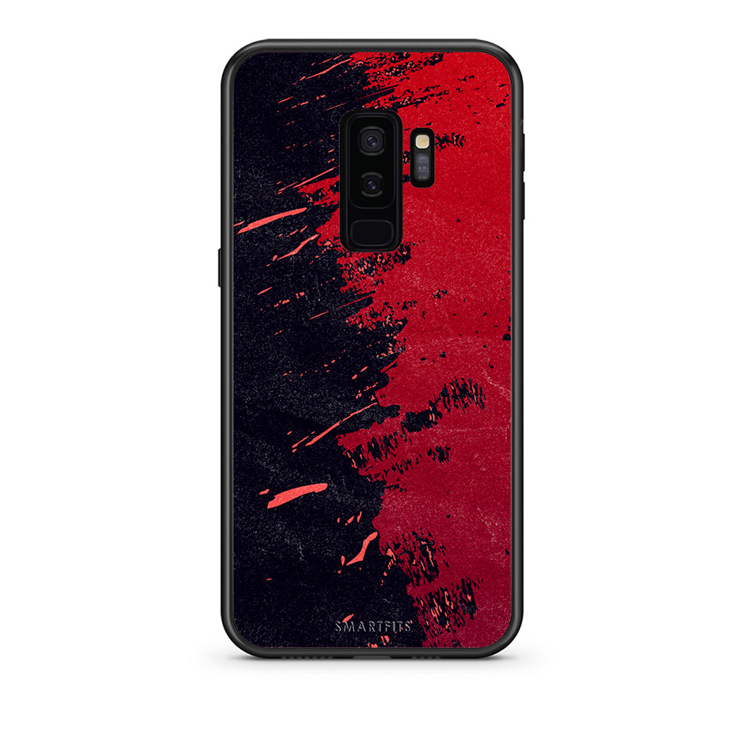 samsung s9 plus Red Paint Θήκη Αγίου Βαλεντίνου από τη Smartfits με σχέδιο στο πίσω μέρος και μαύρο περίβλημα | Smartphone case with colorful back and black bezels by Smartfits