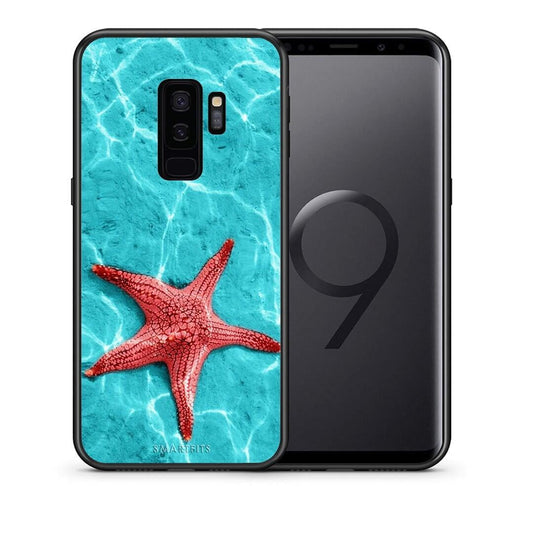 Θήκη Samsung S9 Plus Red Starfish από τη Smartfits με σχέδιο στο πίσω μέρος και μαύρο περίβλημα | Samsung S9 Plus Red Starfish case with colorful back and black bezels