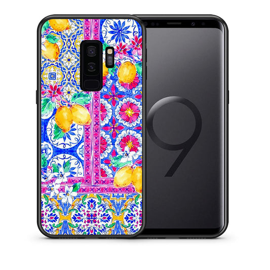 Θήκη Samsung S9 Plus Retro Spring από τη Smartfits με σχέδιο στο πίσω μέρος και μαύρο περίβλημα | Samsung S9 Plus Retro Spring case with colorful back and black bezels