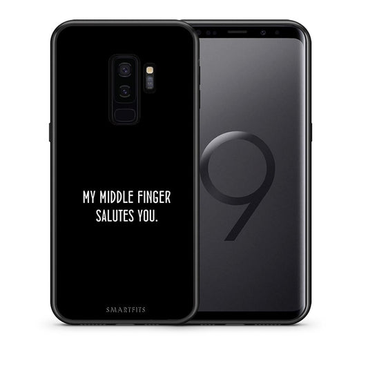 Θήκη Samsung S9 Plus Salute από τη Smartfits με σχέδιο στο πίσω μέρος και μαύρο περίβλημα | Samsung S9 Plus Salute case with colorful back and black bezels