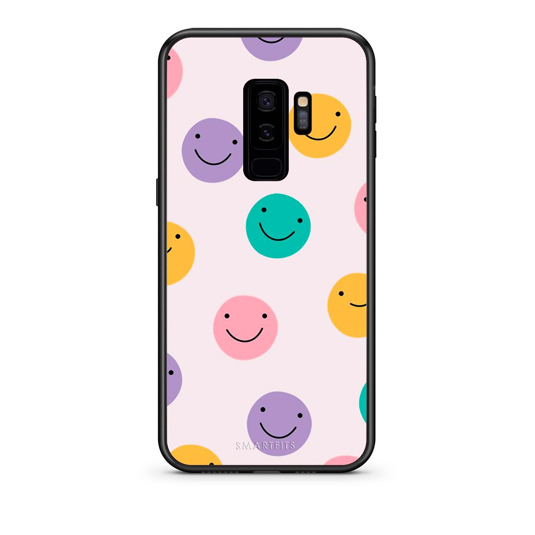 samsung s9 plus Smiley Faces θήκη από τη Smartfits με σχέδιο στο πίσω μέρος και μαύρο περίβλημα | Smartphone case with colorful back and black bezels by Smartfits