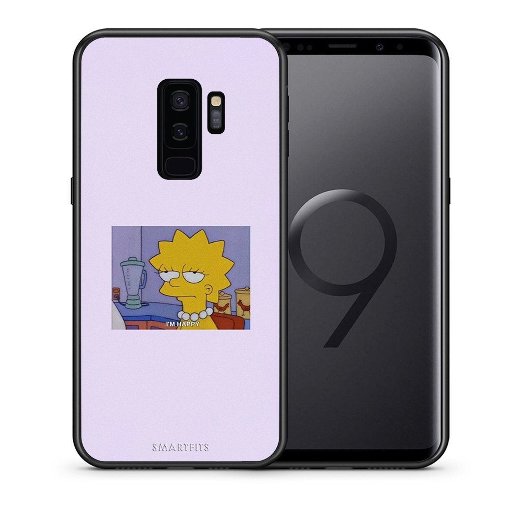 Θήκη Samsung S9 Plus So Happy από τη Smartfits με σχέδιο στο πίσω μέρος και μαύρο περίβλημα | Samsung S9 Plus So Happy case with colorful back and black bezels