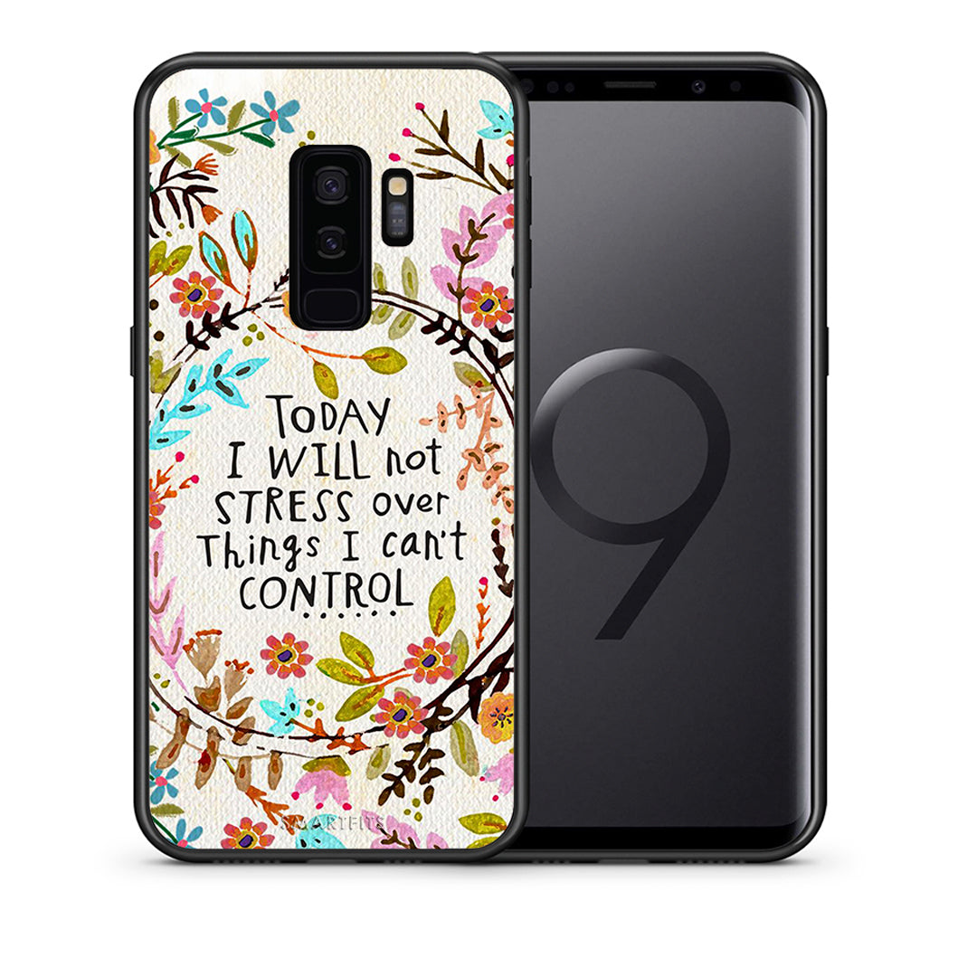 Θήκη Samsung S9 Plus Stress Over από τη Smartfits με σχέδιο στο πίσω μέρος και μαύρο περίβλημα | Samsung S9 Plus Stress Over case with colorful back and black bezels