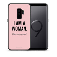 Thumbnail for Θήκη Samsung S9 Plus Superpower Woman από τη Smartfits με σχέδιο στο πίσω μέρος και μαύρο περίβλημα | Samsung S9 Plus Superpower Woman case with colorful back and black bezels