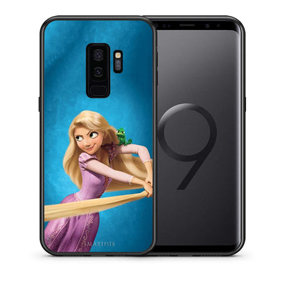 Θήκη Αγίου Βαλεντίνου Samsung S9 Plus Tangled 2 από τη Smartfits με σχέδιο στο πίσω μέρος και μαύρο περίβλημα | Samsung S9 Plus Tangled 2 case with colorful back and black bezels