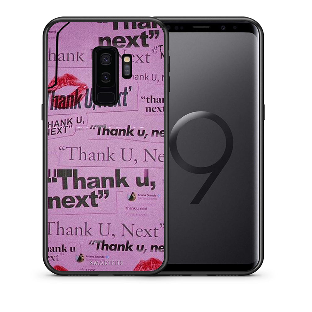 Θήκη Αγίου Βαλεντίνου Samsung S9 Plus Thank You Next από τη Smartfits με σχέδιο στο πίσω μέρος και μαύρο περίβλημα | Samsung S9 Plus Thank You Next case with colorful back and black bezels