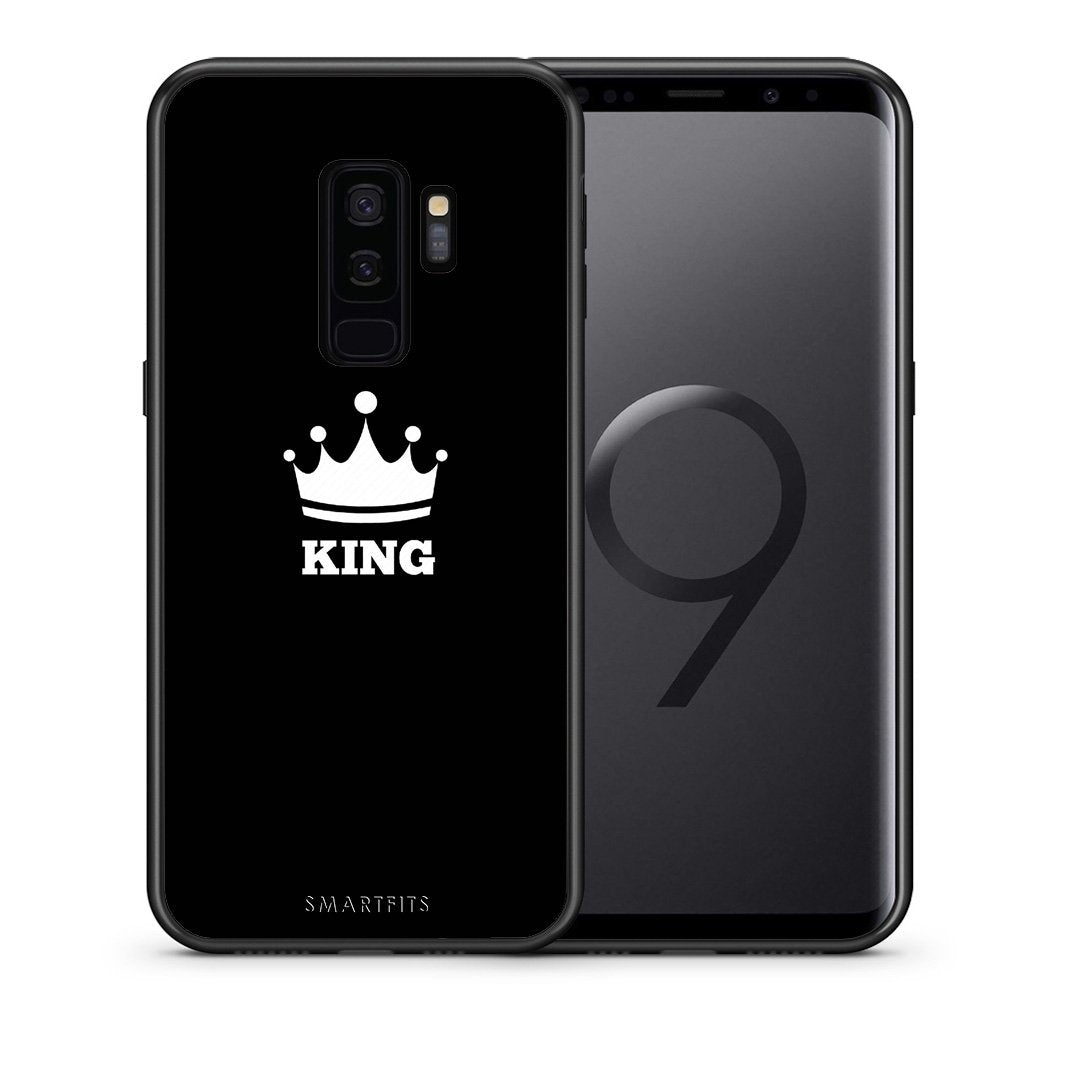 Θήκη Samsung S9 Plus King Valentine από τη Smartfits με σχέδιο στο πίσω μέρος και μαύρο περίβλημα | Samsung S9 Plus King Valentine case with colorful back and black bezels