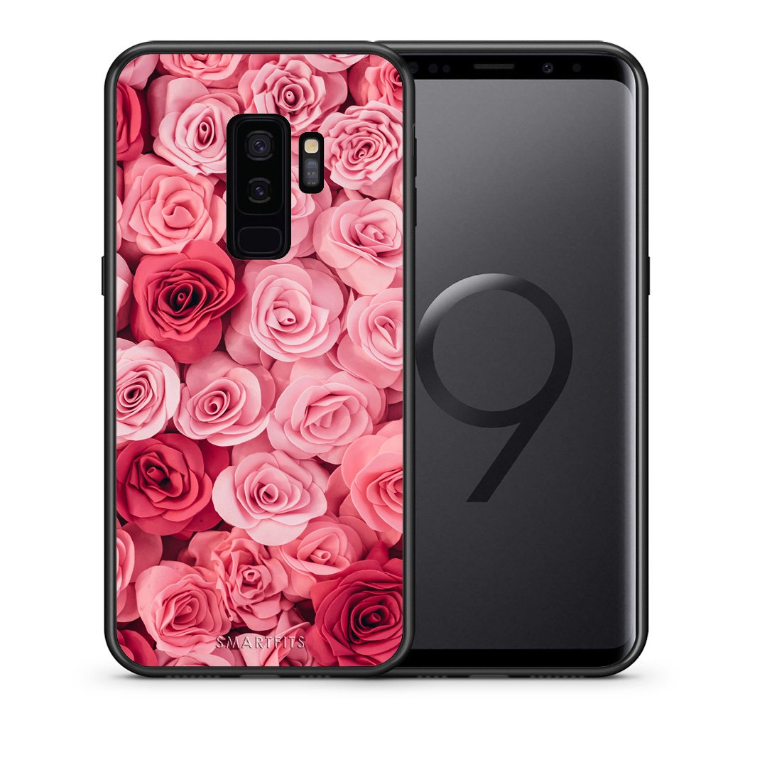 Θήκη Samsung S9 Plus RoseGarden Valentine από τη Smartfits με σχέδιο στο πίσω μέρος και μαύρο περίβλημα | Samsung S9 Plus RoseGarden Valentine case with colorful back and black bezels