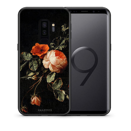 Θήκη Samsung S9 Plus Vintage Roses από τη Smartfits με σχέδιο στο πίσω μέρος και μαύρο περίβλημα | Samsung S9 Plus Vintage Roses case with colorful back and black bezels