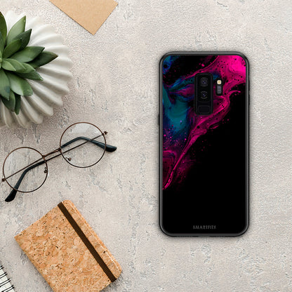 Watercolor Pink Black - Samsung Galaxy S9+ θήκη