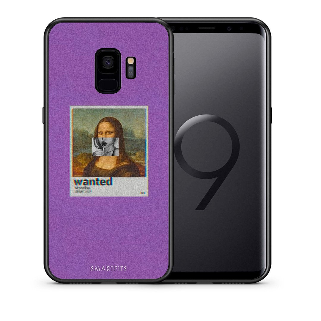 Θήκη Samsung S9 Monalisa Popart από τη Smartfits με σχέδιο στο πίσω μέρος και μαύρο περίβλημα | Samsung S9 Monalisa Popart case with colorful back and black bezels