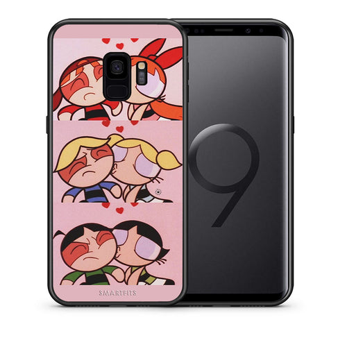 Θήκη Αγίου Βαλεντίνου Samsung S9 Puff Love από τη Smartfits με σχέδιο στο πίσω μέρος και μαύρο περίβλημα | Samsung S9 Puff Love case with colorful back and black bezels