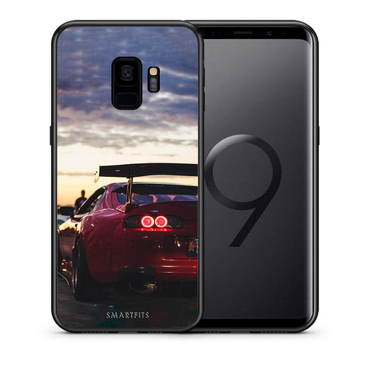 Θήκη Samsung S9 Racing Supra από τη Smartfits με σχέδιο στο πίσω μέρος και μαύρο περίβλημα | Samsung S9 Racing Supra case with colorful back and black bezels