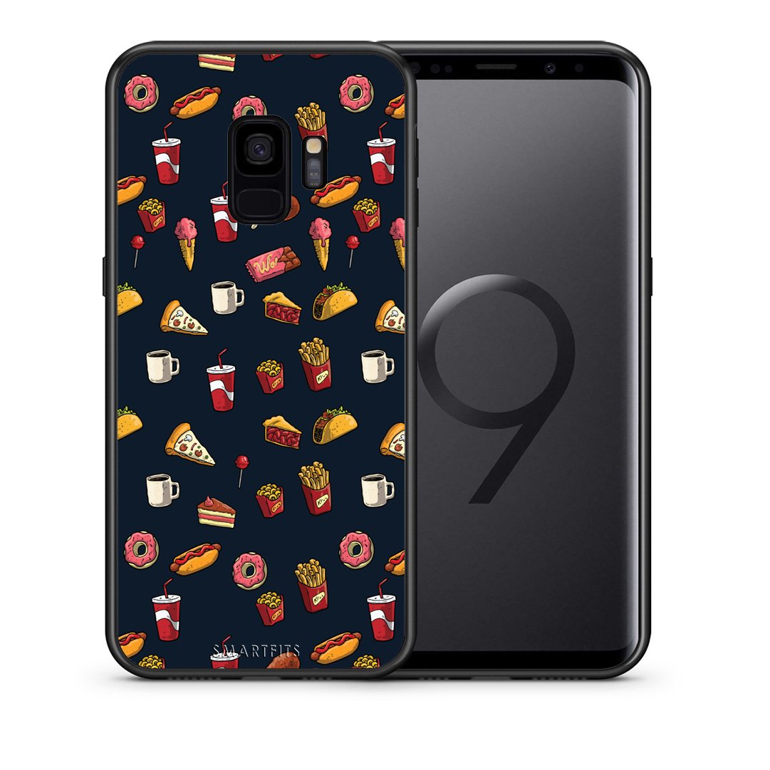 Θήκη Samsung S9 Hungry Random από τη Smartfits με σχέδιο στο πίσω μέρος και μαύρο περίβλημα | Samsung S9 Hungry Random case with colorful back and black bezels