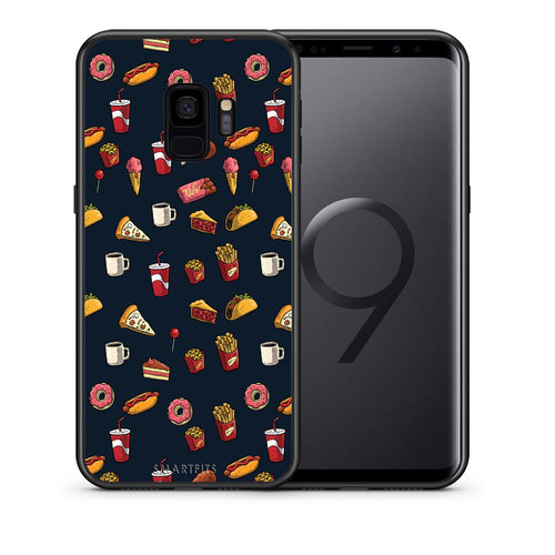 Θήκη Samsung S9 Hungry Random από τη Smartfits με σχέδιο στο πίσω μέρος και μαύρο περίβλημα | Samsung S9 Hungry Random case with colorful back and black bezels