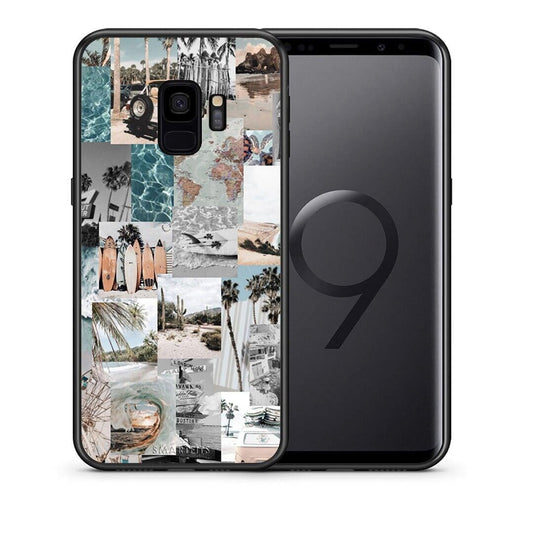 Θήκη Samsung S9 Retro Beach Life από τη Smartfits με σχέδιο στο πίσω μέρος και μαύρο περίβλημα | Samsung S9 Retro Beach Life case with colorful back and black bezels